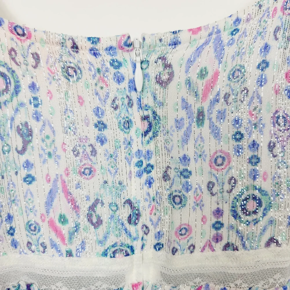 Rococo sand blue metallic mini dress - Picture 7 of 11